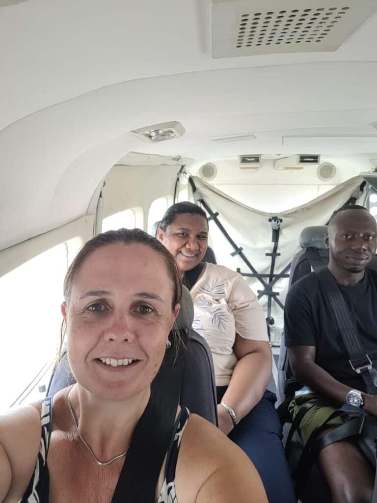 Inside a caravan airplane in Zimbabwe
