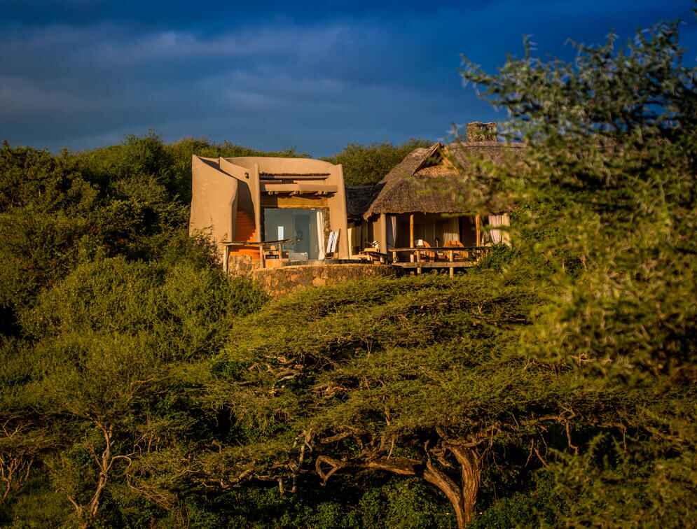Exterior suite view at Ol Donyo Lodge near Amboseli National Park
