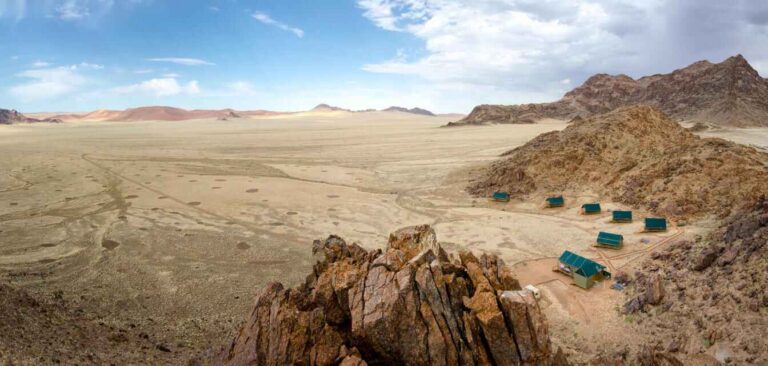 Tented camp in Sossusvlei Namibia shows that cheaper accommodation options are available to help cut the cost of your African safari
