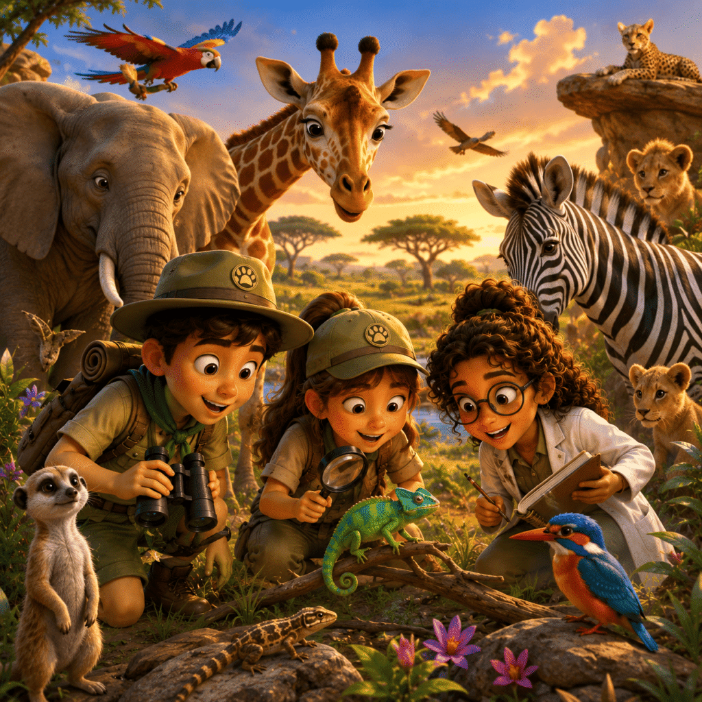 Learn about Africa's wildlife such as elephants, lions, zebras and more as well as plants, cultures and African countries.