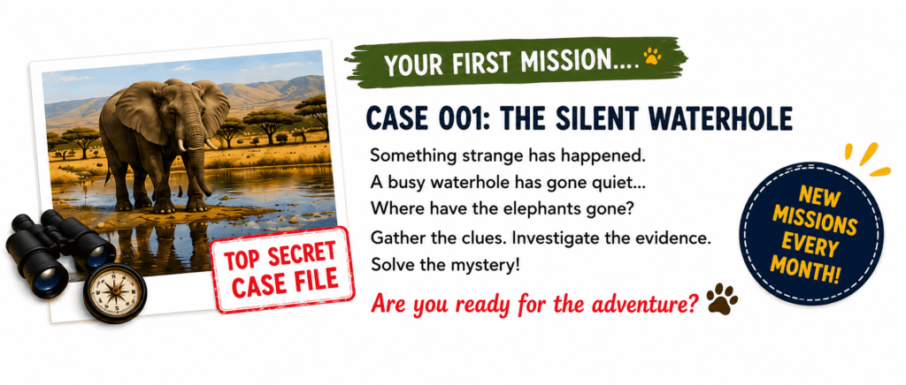 Case of the silent waterhole for the Kids Safari Club