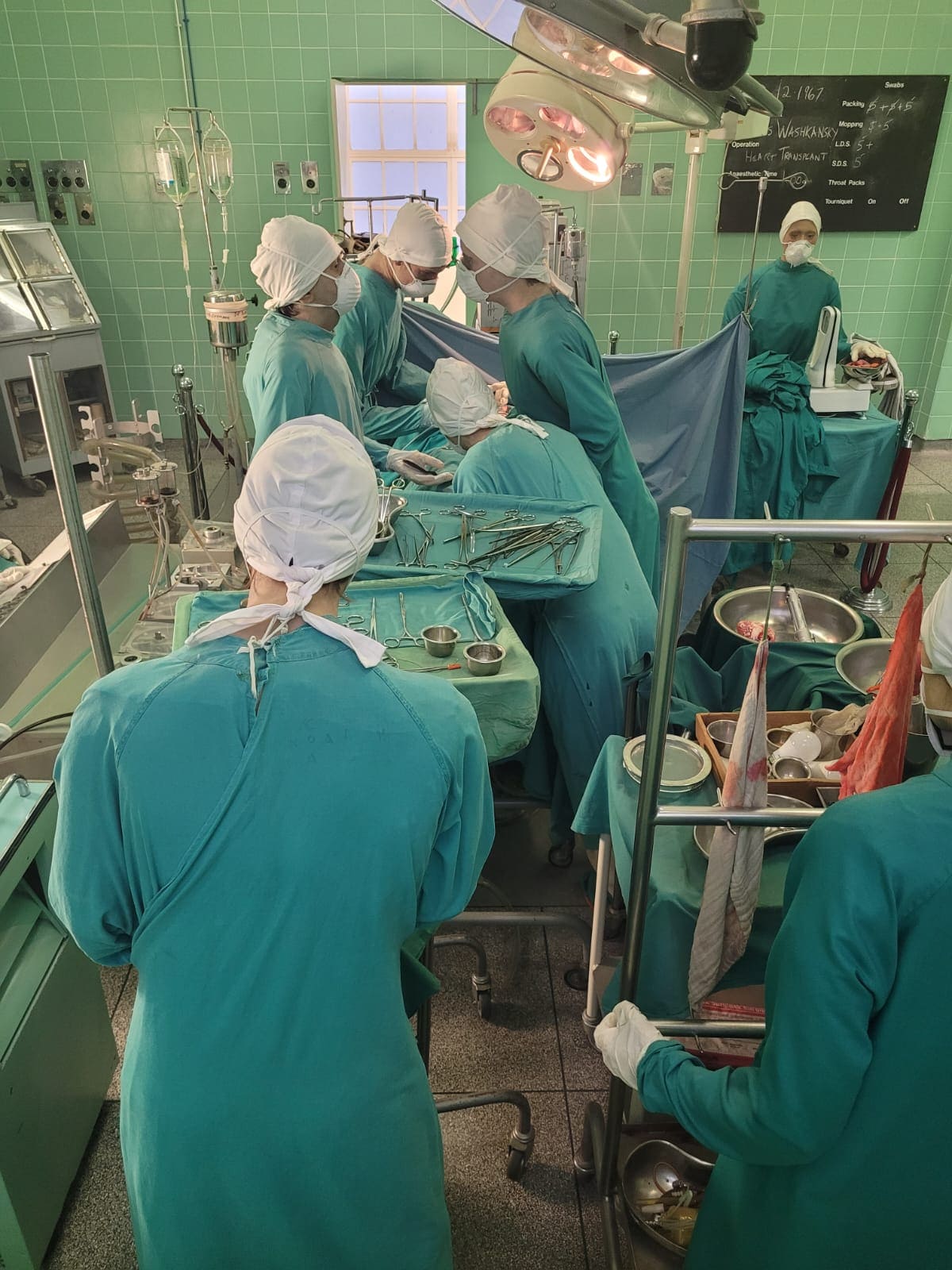 Silicone models of doctors in an operating theatre at the Heart of Cape Town Museum